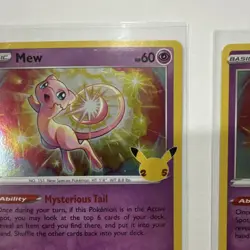 Pokemon TCG Celebrations Mew 25th Anniversary Holo Lot (2 Cards, English) - Image 4