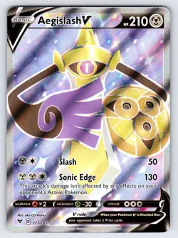Aegislash V 177/185 2020 Vivid Voltage Pokemon Card TCG Full Art Ultra Rare - Nm - Image 1