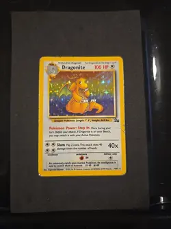 Pokemon TCG Dragonite 4/62 Fossil Rare Holo Card WOTC 1999 - Image 1