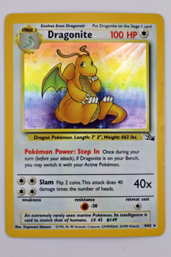 1999 Pokemon - Dragonite - Holo Rare - Fossil Set - 4/62 [MP] - Image 3
