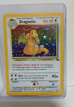 Pokemon Dragonite 4/62 Fossil Holo 1999 - Image 2