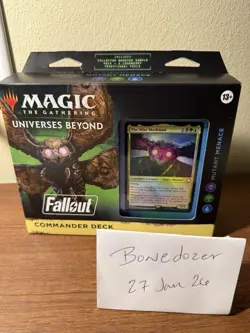 Magic the Gathering MtG Universes Beyond: Fallout Mutant Menace Commander Deck - Image 1