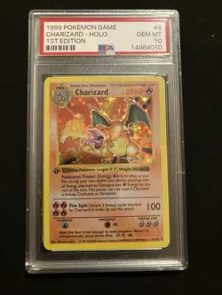 Pokemon TCG Charizard Base Set Shadowless 1st Edition Holo PSA 10 #004/102 - Image 1