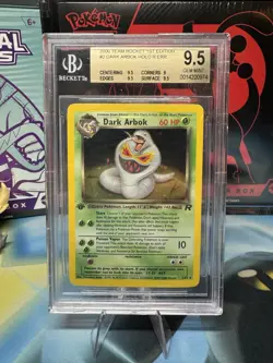 Pokemon Dark Arbok Team Rocket 1st Edition Holo BGS 9.5 2/82 Rare - Image 1