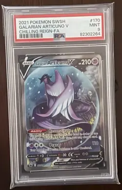 Galarian Articuno V - 170/198 - 2021 Pokemon Chilling Reign SWSH - PSA 9 - Image 1