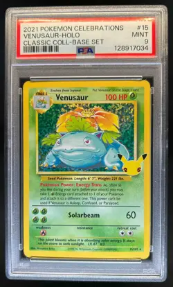 2021 Pokemon SWSH Celebrations Venusaur Classic Collection #15/102 PSA 9 - Image 1