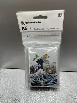 Great Wave Pikachu & Friends TCG 65 New Sleeves Pokemon Center Exclusive SEALED 820650970283 - Image 1
