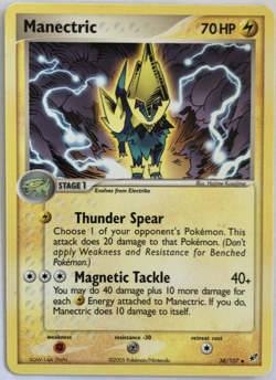 Pokemon TCG EX 2005 Deoxys Manectric 38/107 Non Holo Uncommon - Image 1