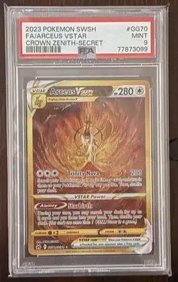 2023 Pokemon Sword & Shield Crown Zenith Full Art Arceus VSTAR Secret GG70 PSA 9 - Image 1