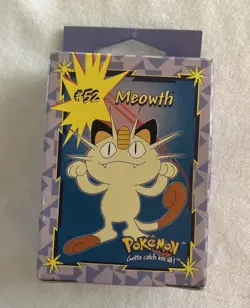 1999 Pokemon Meowth #52 50 Piece Mini Puzzle Vintage SALE - Image 1