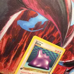 Pokemon TCG Ditto 18/62 Fossil First Edition Vintage Rare MP - Image 4