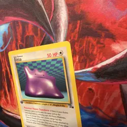 Pokemon TCG Ditto 18/62 Fossil First Edition Vintage Rare MP - Image 5