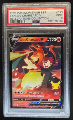 2019-2023 Pokemon SWSH Black Star Promos Lance's Charizard V #SWSH133 PSA 9 - Image 1
