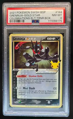 2019-2023 Pokemon SWSH Black Star Promos Greninja #SWSH144 PSA 8 - Image 1