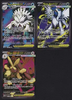 Pokemon Mega Evolution Full Art ex Bundle Lopunny Abomasnow Absol - Image 1