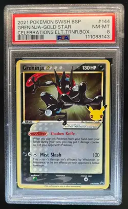 2019-2023 Pokemon SWSH Black Star Promos Greninja #SWSH144 PSA 8 - Image 1