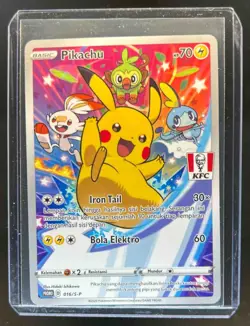2021 Pokemon Indonesia KFC Chaki Kids Meal Pikachu FA #016 - Image 1