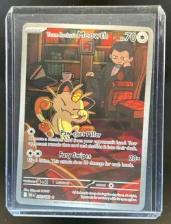 2025 Pokemon Destined Rivals Team Rocket's Meowth #203/182 - Image 1