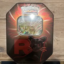 Pokemon TCG Destined Rivals Persian Team Rocket Tin New Factory Sealed - Image 1