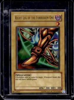 2002 Yu-Gi-Oh Legend Blue Eyes White Dragon Right Leg the Forbidden One #LOB-120 - Image 1