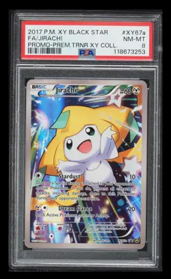 Pokemon Jirachi Premium Trainer Coll. Black Star Full Art Promo XY67a PSA 8 - Image 1