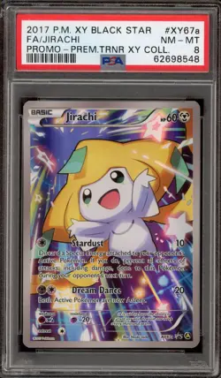 Pokemon Jirachi Premium Trainer Coll. Black Star Full Art Promo XY67a PSA 8 - Image 1