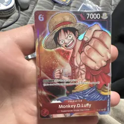 BANDAI ONE PIECE CCG PROMO MONKEY.D.LUFFY P-001 FOIL PROMOTION 7000 POWER RUSH - Image 1