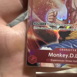 BANDAI ONE PIECE CCG PROMO MONKEY.D.LUFFY P-001 FOIL PROMOTION 7000 POWER RUSH - Image 4