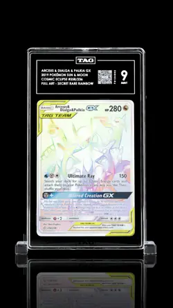 Pokemon Arceus & Dialga & Palkia GX Tag Team Cosmic Eclipse 258/236 Tag 9 NM - Image 1