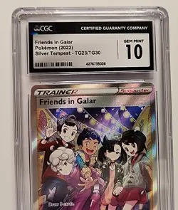 CGC 💎 10 Friends in Galar TG23/TG30 Silver Tempest Full Art 2022 Pokemon Card - Image 3