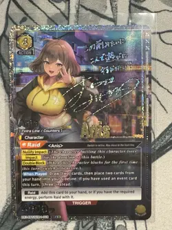 Union Arena Bandai Anis Action Autographed Foil UE34BTNIK4-018 Card - Image 1