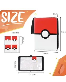 Card Binder 4 Pocket Trading Card Holder Fits 400 Cards With 50 Removable Sleeve - Image 2