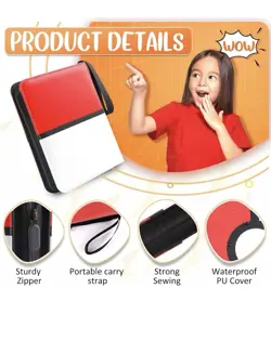 Card Binder 4 Pocket Trading Card Holder Fits 400 Cards With 50 Removable Sleeve - Image 3