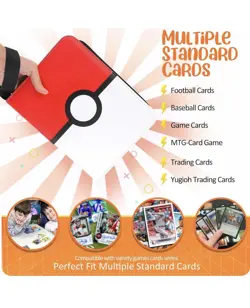 Card Binder 4 Pocket Trading Card Holder Fits 400 Cards With 50 Removable Sleeve - Image 4
