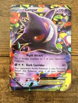 Pokemon TCG Gengar EX 34/119 Phantom Forces Ultra Rare Card - Image 1