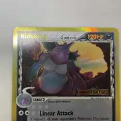 Pokemon Nidoking TCG Reverse Holo Rare EX Dragon Frontiers Card 6/101 Stamped - Image 3