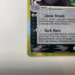 Pokemon Nidoking TCG Reverse Holo Rare EX Dragon Frontiers Card 6/101 Stamped - Image 4