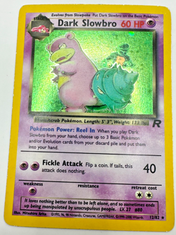 Pokemon Karte TCG Dark Slowbro 12/82 Team Rocket Holo Vintage Rare ENG LP - Image 1
