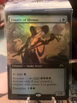 Magic The Gathering: Fanatic of Rhonas Extended Art Foil Modern Horizons 3 MTG - Image 1
