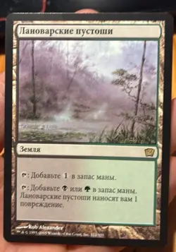 Llanowar Wastes RUSSIAN Language MTG Magic The Gathering 9th Ninth Edition NM - Image 1