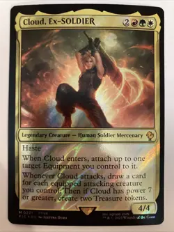 MTG Cloud, Ex-SOLDIER (Surge Foil) Commander: Final Fantasy 0221 FFVII FF7 NM - Image 1