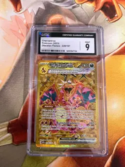 Charizard ex 228/197 Obsidian Flames English CGC Graded 9 Pokemon TCG - Image 1
