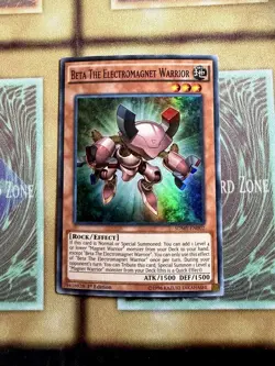 Yugioh Beta The Electromagnet Warrior SDMY-EN002 Super Rare 1st Ed NM - Image 1