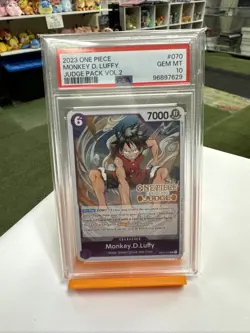 PSA 10 MONKEY D. LUFFY Judge Pack Vol. 2 OP03-070 One Piece Promo Gear Two Luffy - Image 4