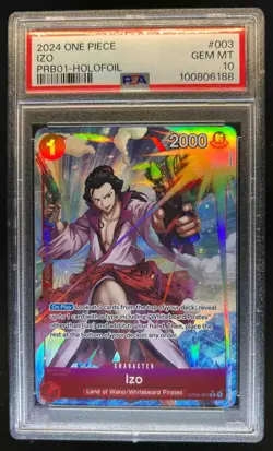 2024 One Piece 500 Years in the Future Izo PRB01 Holofoil #003 PSA 10 Gem Mint - Image 1