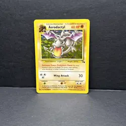 Pokemon TCG Aerodactyl Fossil Holo Card 1/62 Wizards Base Set - Image 1