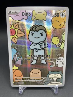 Ditto Machop 30 - After Skool Hobby V2 Genetic Mystery - Pokemon Fan Art HOLO - Image 1