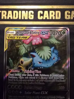 Venusaur & Snivy GX SM229 Sun & Moon Promo Holo Pokemon TCG - Image 3