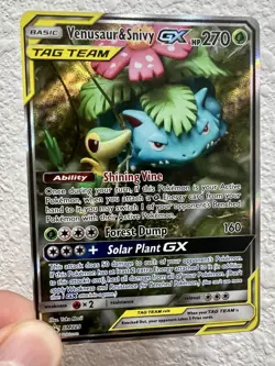Pokemon TCG Venusaur Snivy GX Holo Promo Card Set Sun & Moon SM229 - Image 1