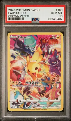 2023 Pokemon Sword And Shield Crown Zenith #160 Fa/Pikachu Crown Zenith PSA 10 - Image 1